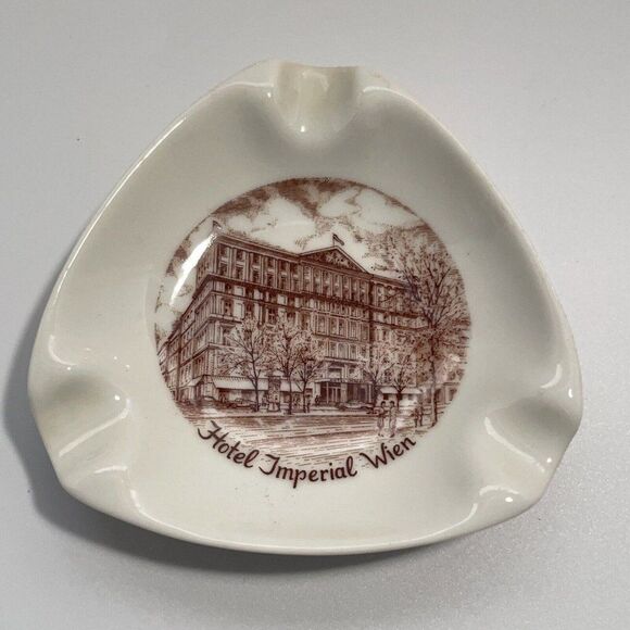 Hotel Imperial Wien Vintage Ashtray Souvenir Vienna Austria Lilien Porzellan - Picture 9 of 11